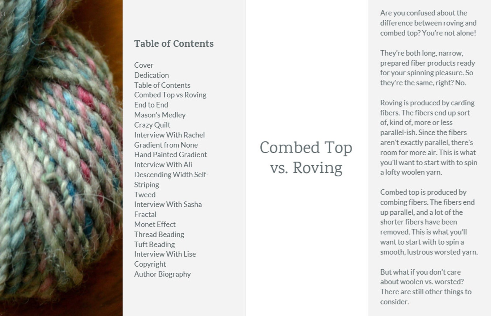 ROVING Spinning Book Roving combed Top Tutorial Etsy