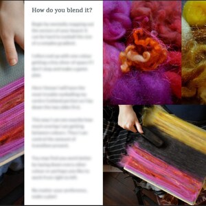 BLEND and CARD Spinning Books Bundle Blending Board Rolag Tutorial Drum Carding Art Batt and Smooth Batt Tutorial image 3