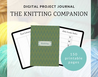 Knitting Companion | Knitting Project Notebook: Digital & Printable | Perfect Gift for Organized Crafters!