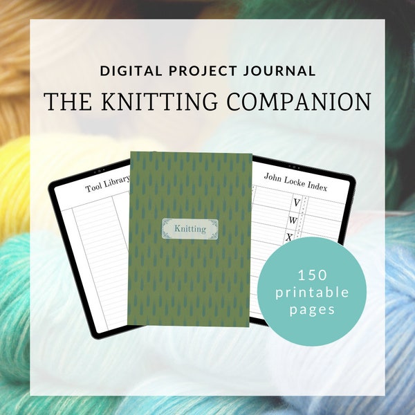 Knitting Companion | Knitting Project Notebook: Digital & Printable | Perfect Gift for Organized Crafters!