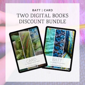 BATT and CARD Spinning Books Bundle - Batt (Spinning Batt) Tutorial + Drum Carding (Art Batt and Smooth Batt) Tutorial
