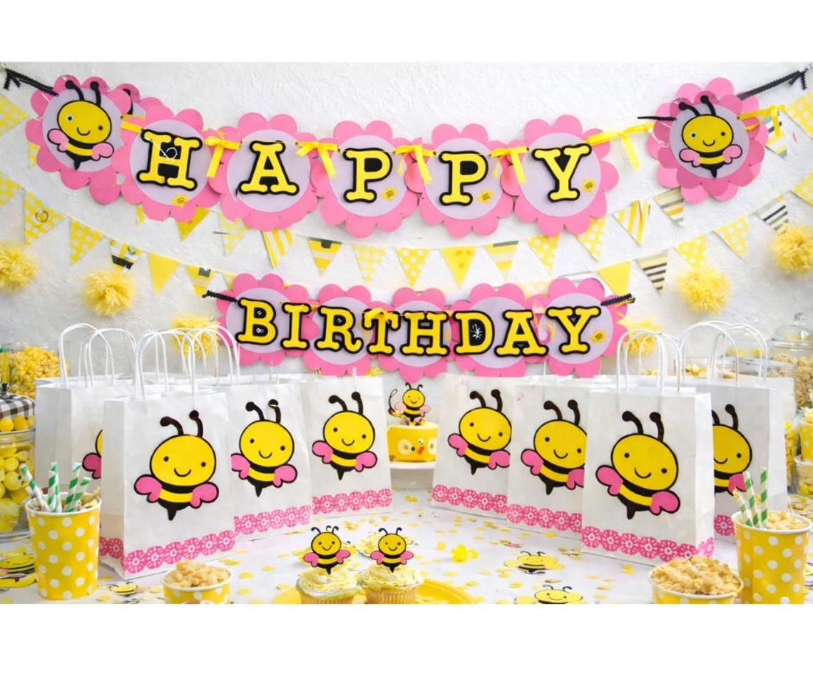 Bumblebee Birthday Banner / Bee Theme Party Banner - Etsy