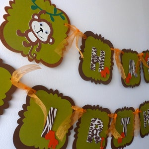 Striscione di compleanno JUNGLE / Cartello di compleanno
