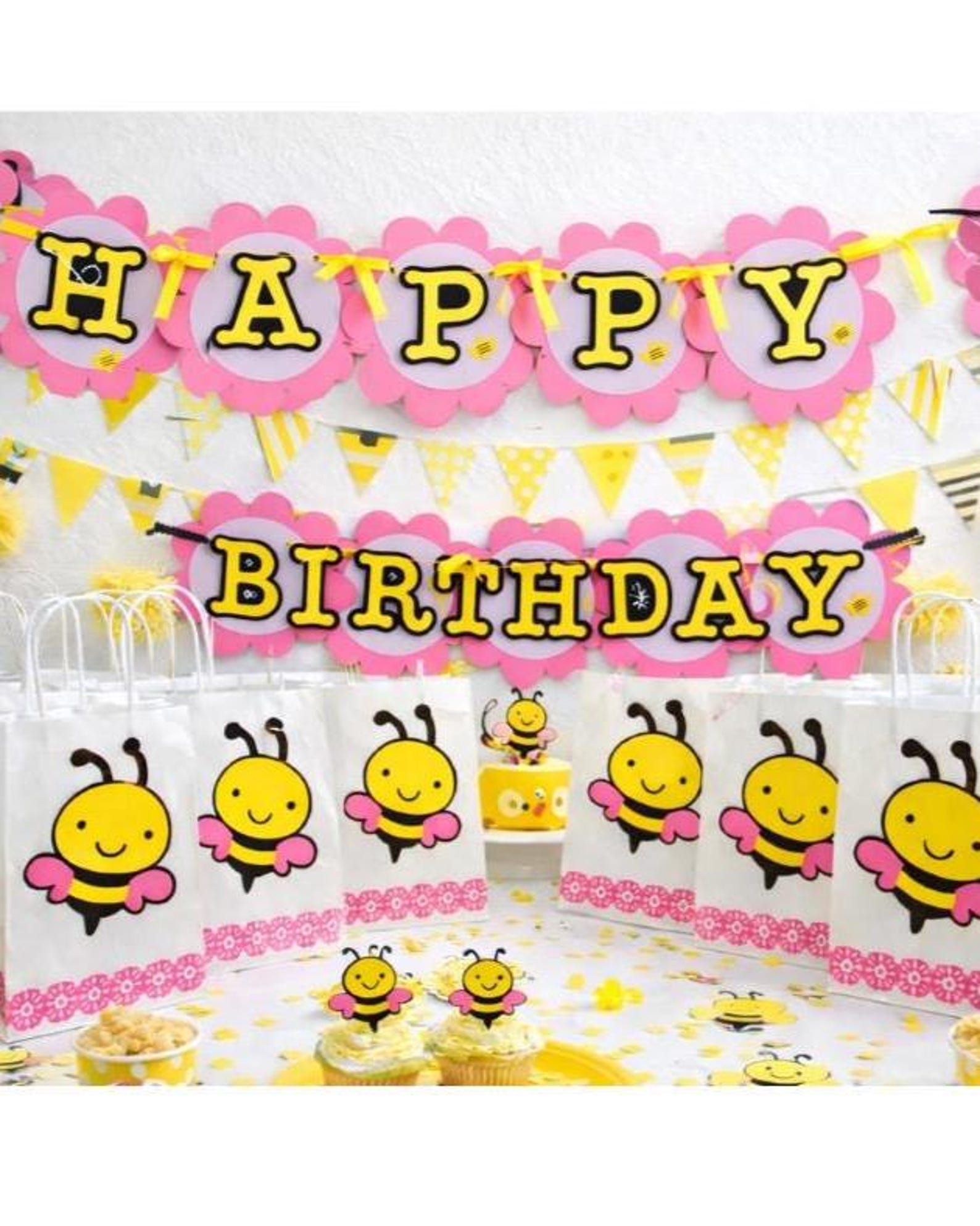 Bumblebee Birthday Banner / Bee Theme Party Banner - Etsy