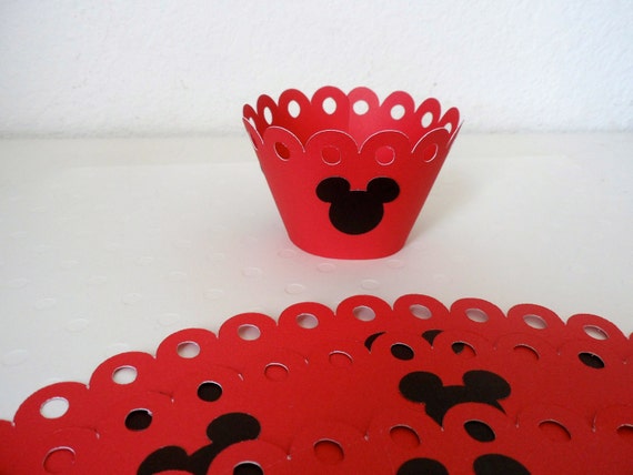Mickey Mouse Cupcake wrapper | Etsy