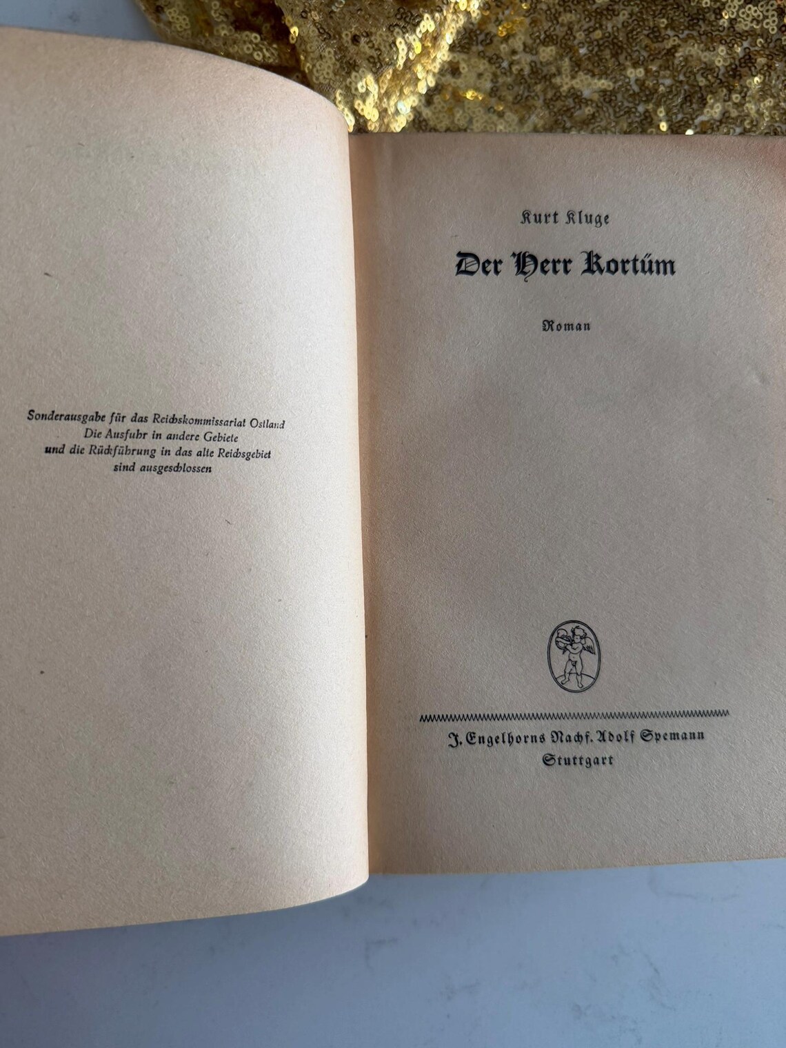 1943 Der Herr Kortüm Kurt Kluge German Novel Ostland Special Edition Vintage Book, photo 2 sur 5