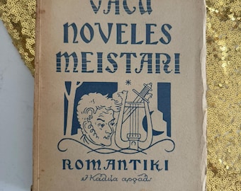1944 Latvian German Romantic Novellas, Niklāvs Strunke Illustrations, Riga Vintage Book