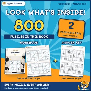 Even-Odd Sudoku 9x9: 800 Printable Puzzles with Answers imagen 2
