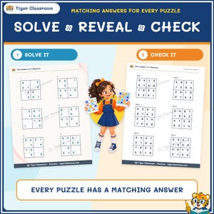 Mini Sudoku 4x4: 1,200 Printable Puzzles with Answers image 4