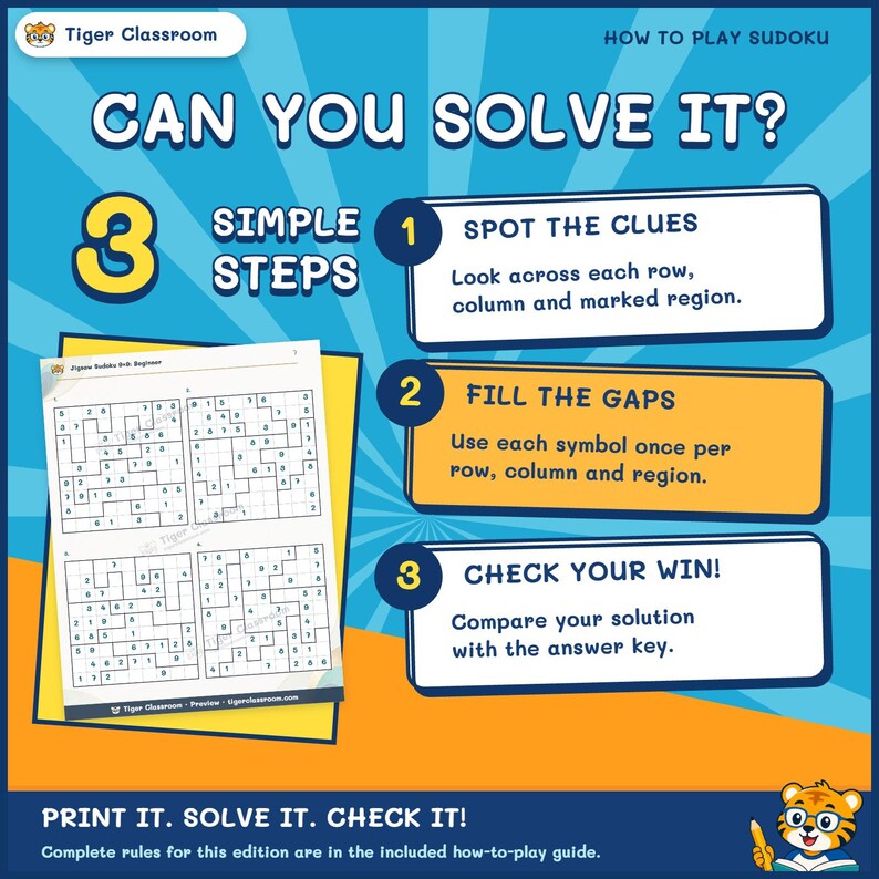 Jigsaw Sudoku 9x9: 800 Printable Puzzles with Answers image 5