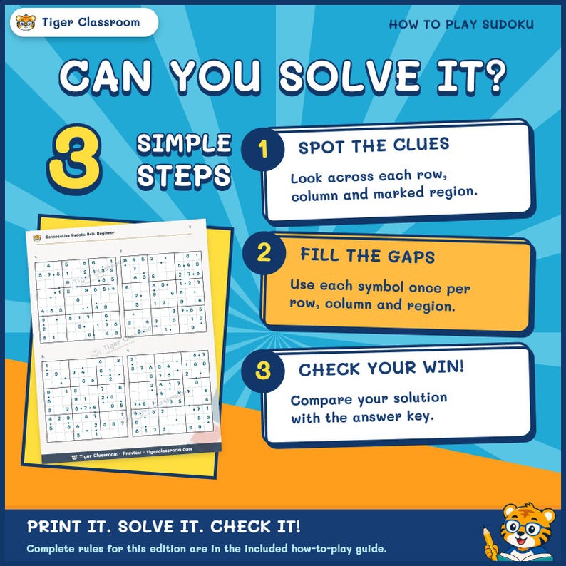 Consecutive Sudoku 9x9: 800 Printable Puzzles with Answers image 5