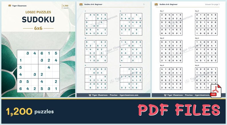 Classic Sudoku 6x6: 1,200 Printable Puzzles with Answers image 12