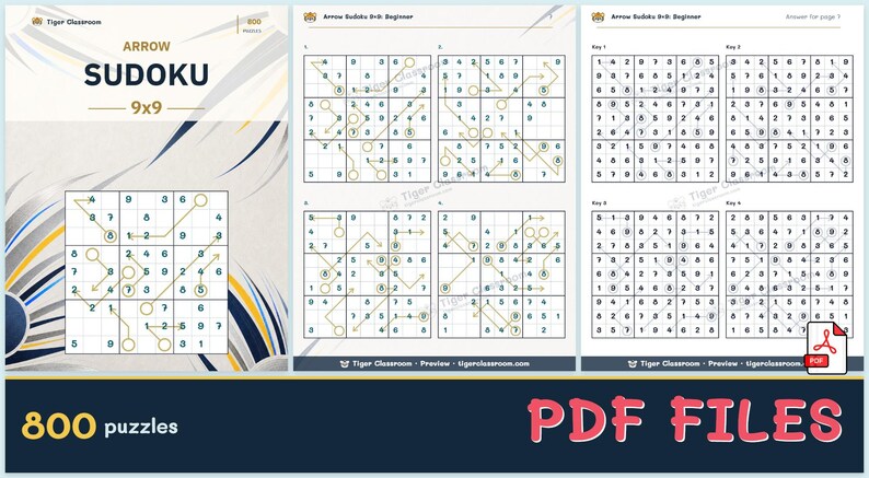 Arrow Sudoku 9x9: 800 Printable Puzzles with Answers image 12