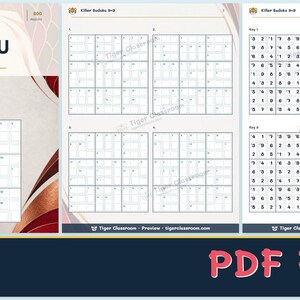 Killer Sudoku 9x9: 800 Printable Puzzles with Answers image 11
