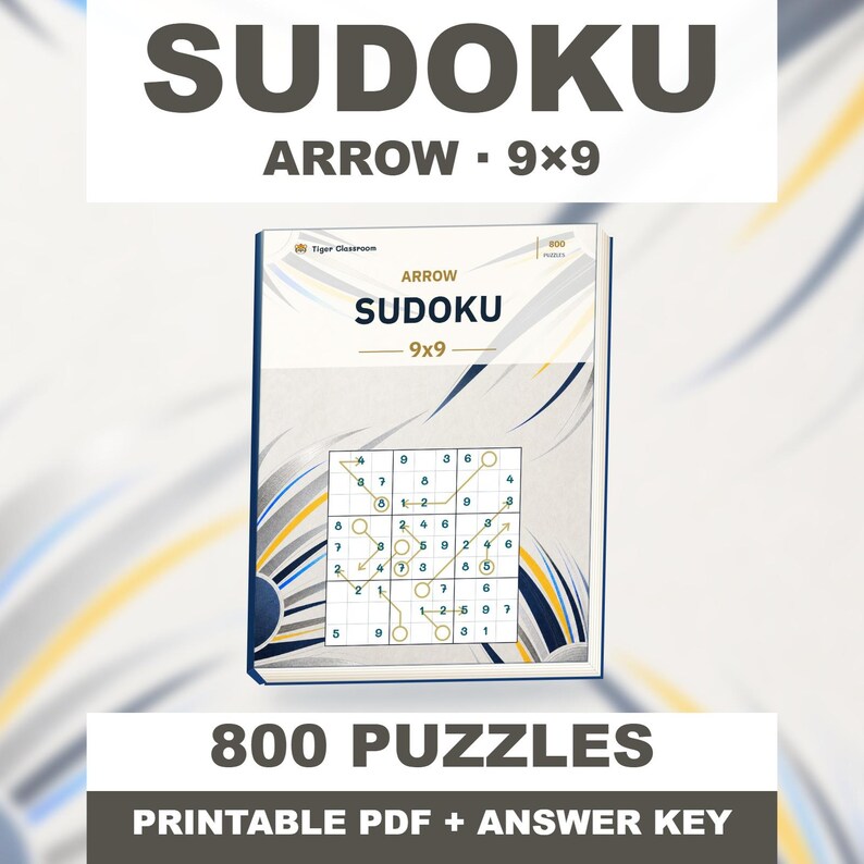 Arrow Sudoku 9x9: 800 Printable Puzzles with Answers image 1