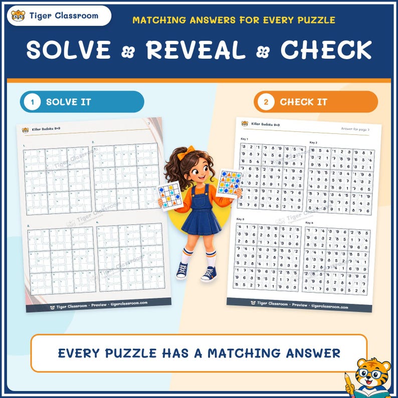 Killer Sudoku 9x9: 800 Printable Puzzles with Answers image 3