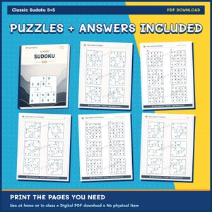 Classic Sudoku 5x5: 1,200 Printable Puzzles with Answers image 11