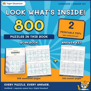 Windoku Sudoku 9x9: 800 Printable Puzzles with Answers 画像 2