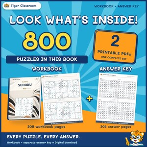 Classic Sudoku 9x9: 800 Printable Puzzles with Answers Bild 2