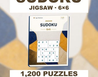 Jigsaw Sudoku 6x6: 1,200 Printable Puzzles with Answers