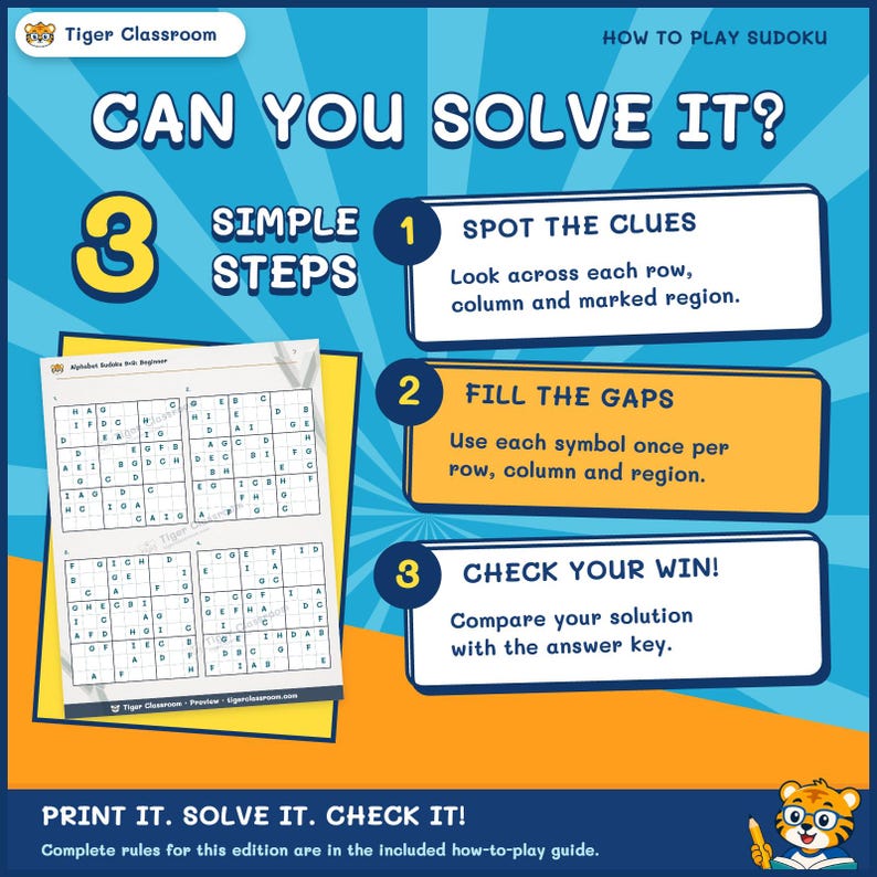 Alphabet Sudoku 9x9: 800 Printable Puzzles with Answers imagem 5