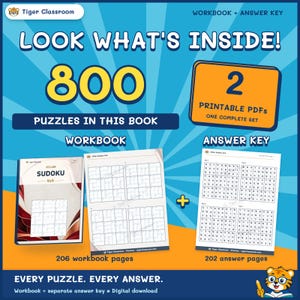 Killer Sudoku 9x9: 800 Printable Puzzles with Answers image 2