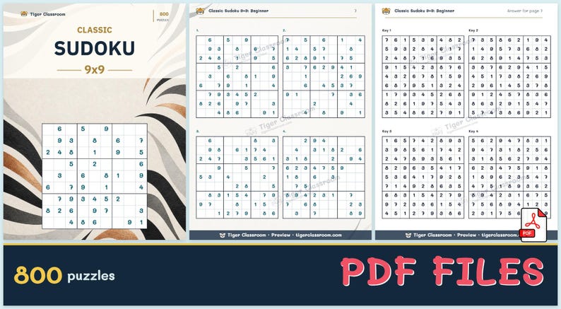 Classic Sudoku 9x9: 800 Printable Puzzles with Answers Bild 12