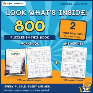 Asterisk Sudoku 9x9: 800 Printable Puzzles with Answers immagine 2