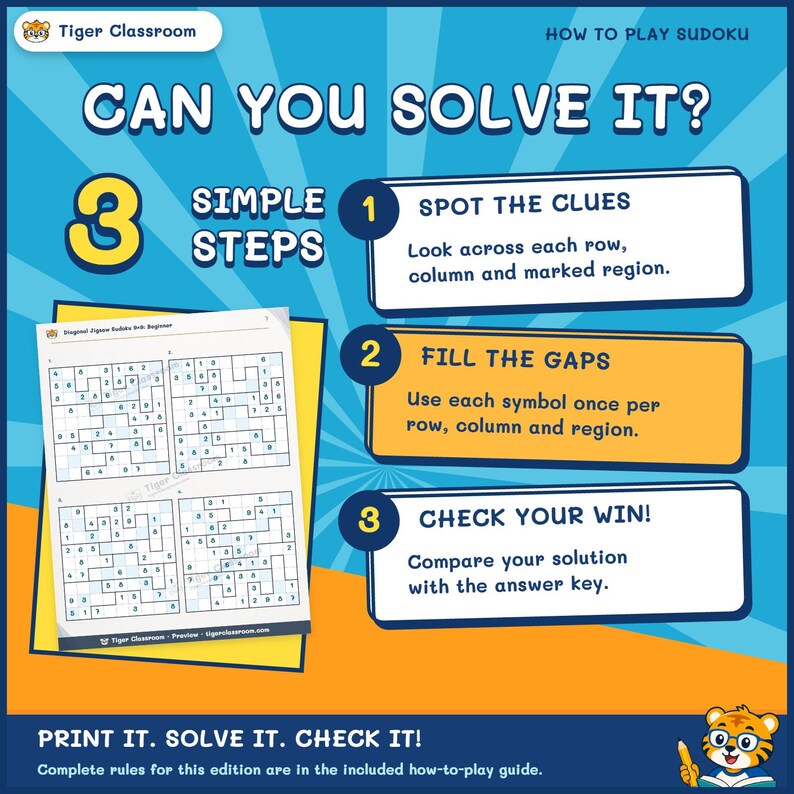 Diagonal Jigsaw Sudoku 9x9: 800 Printable Puzzles with Answers zdjęcie 5