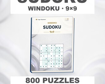 Windoku Sudoku 9x9: 800 Printable Puzzles with Answers