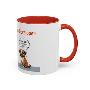 Tazza con cane con cartone animato "Sviluppatore Web vs Ingegnere del Software" / Tazza da caffè divertente per programmatori immagine 19