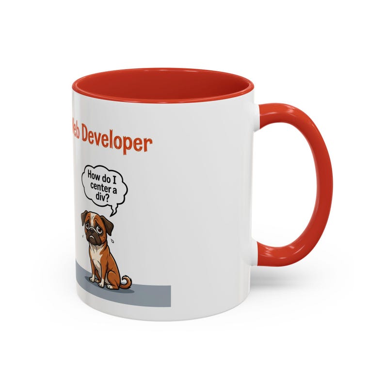 Tazza con cane con cartone animato "Sviluppatore Web vs Ingegnere del Software" / Tazza da caffè divertente per programmatori immagine 19