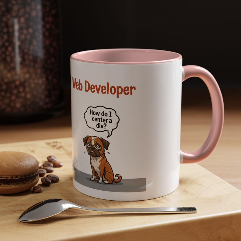 Tazza con cane con cartone animato "Sviluppatore Web vs Ingegnere del Software" / Tazza da caffè divertente per programmatori immagine 16