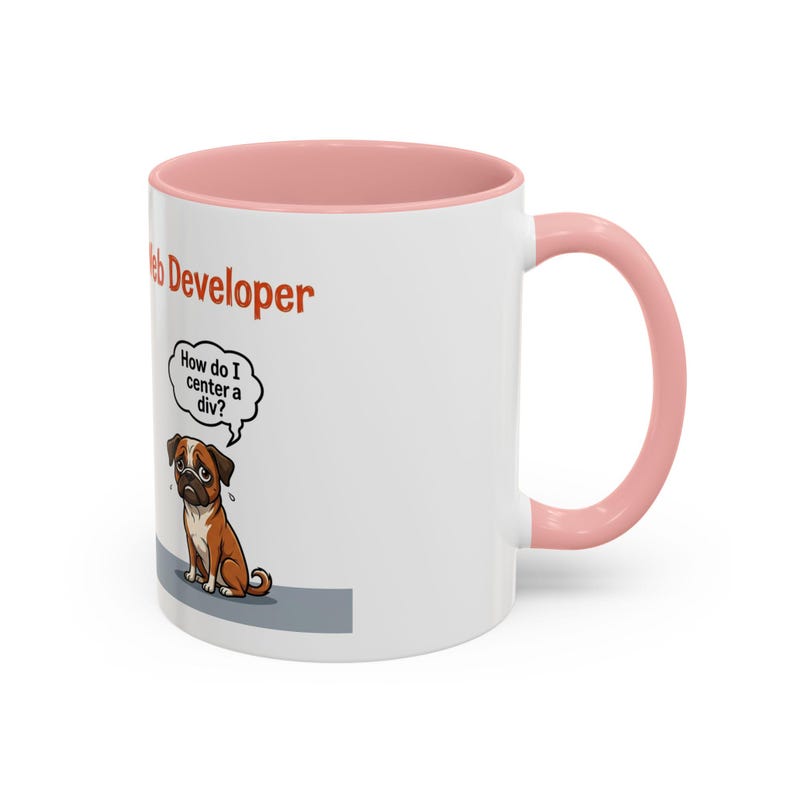 Tazza con cane con cartone animato "Sviluppatore Web vs Ingegnere del Software" / Tazza da caffè divertente per programmatori immagine 13