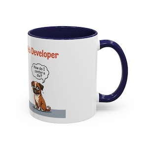 Tazza con cane con cartone animato "Sviluppatore Web vs Ingegnere del Software" / Tazza da caffè divertente per programmatori immagine 7