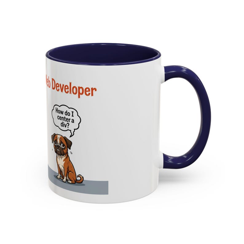 Tazza con cane con cartone animato "Sviluppatore Web vs Ingegnere del Software" / Tazza da caffè divertente per programmatori immagine 7