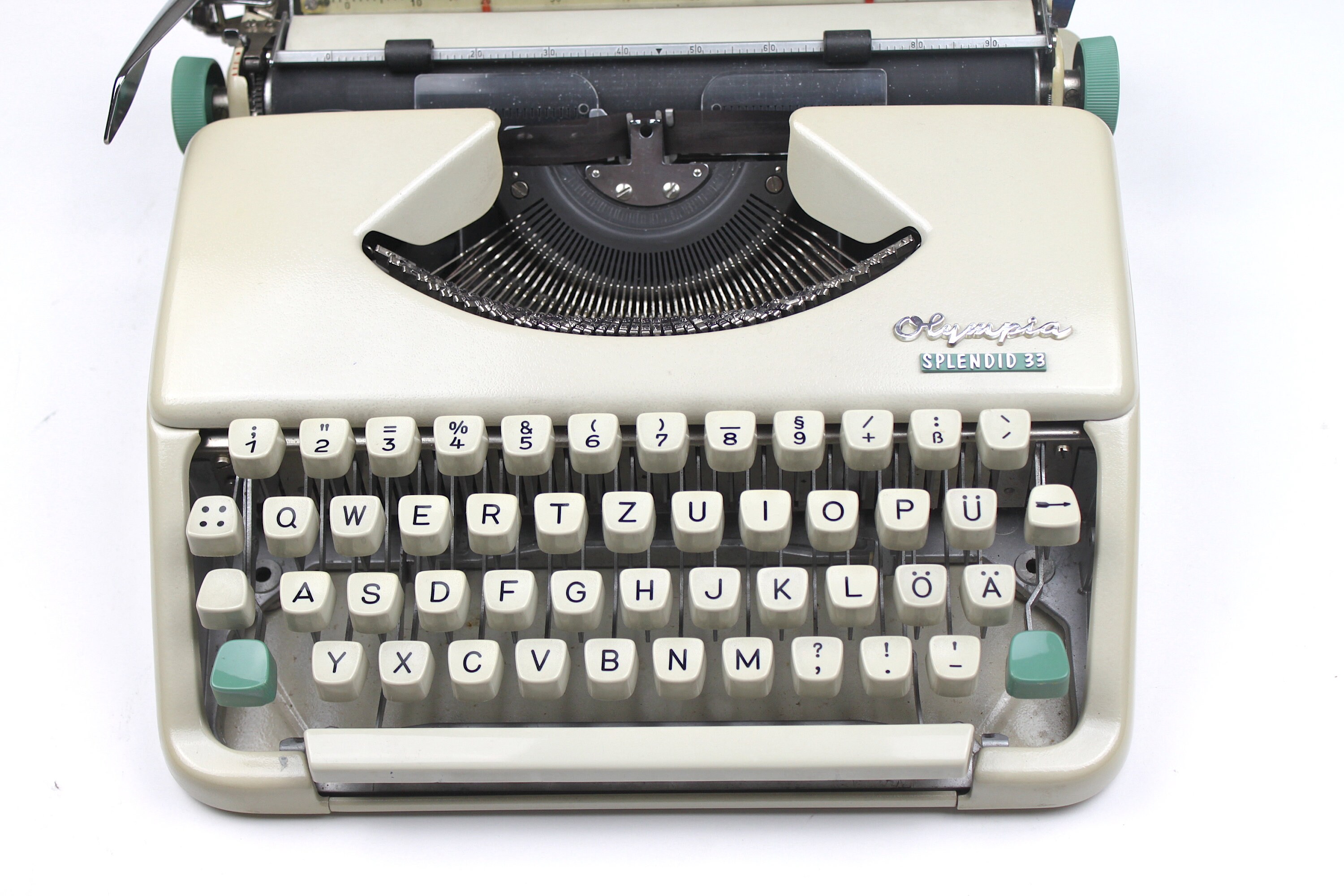 Olympia Splendid 33 - ドイツ語キーボード - 新品リボン（黒＆赤