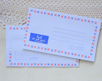 Envelopes de correio aéreo vintage: coleção Par Avion não utilizada, pacote de 25
