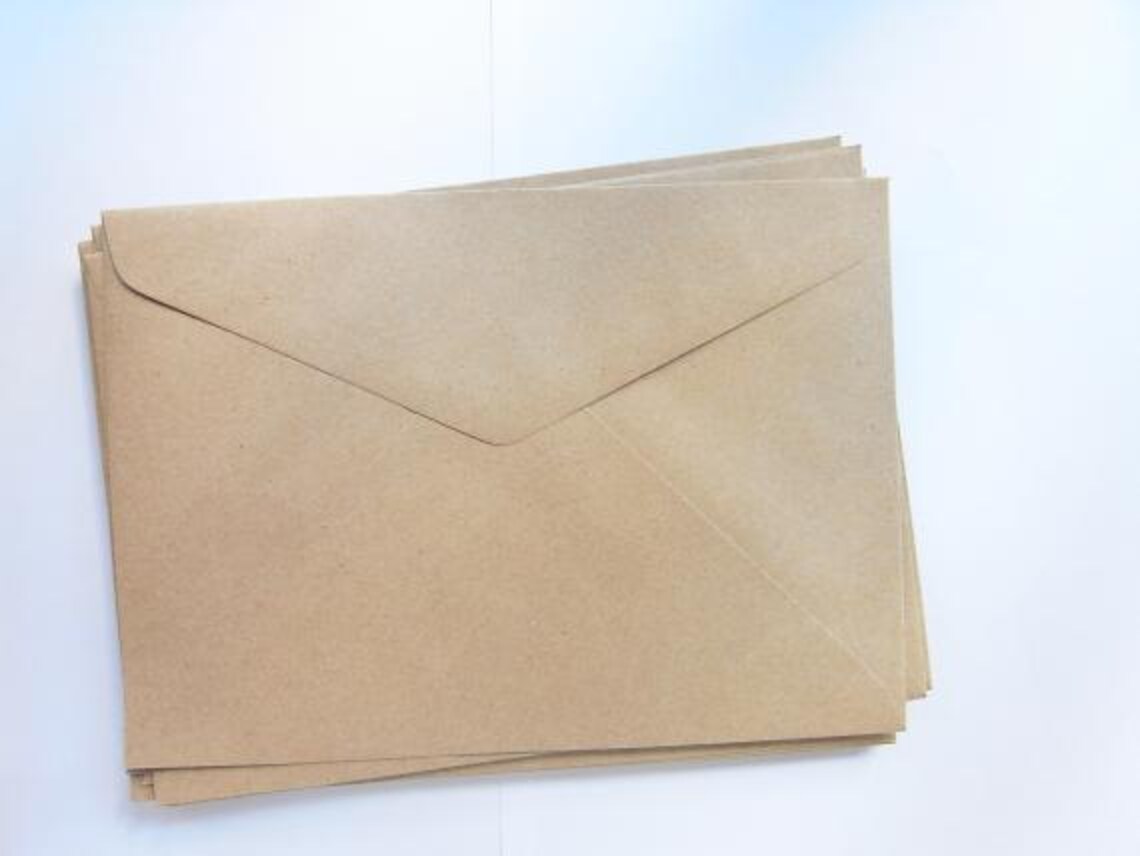 Set of 20 Simple Kraft Envelopes LARGE Size 22.9 X Etsy