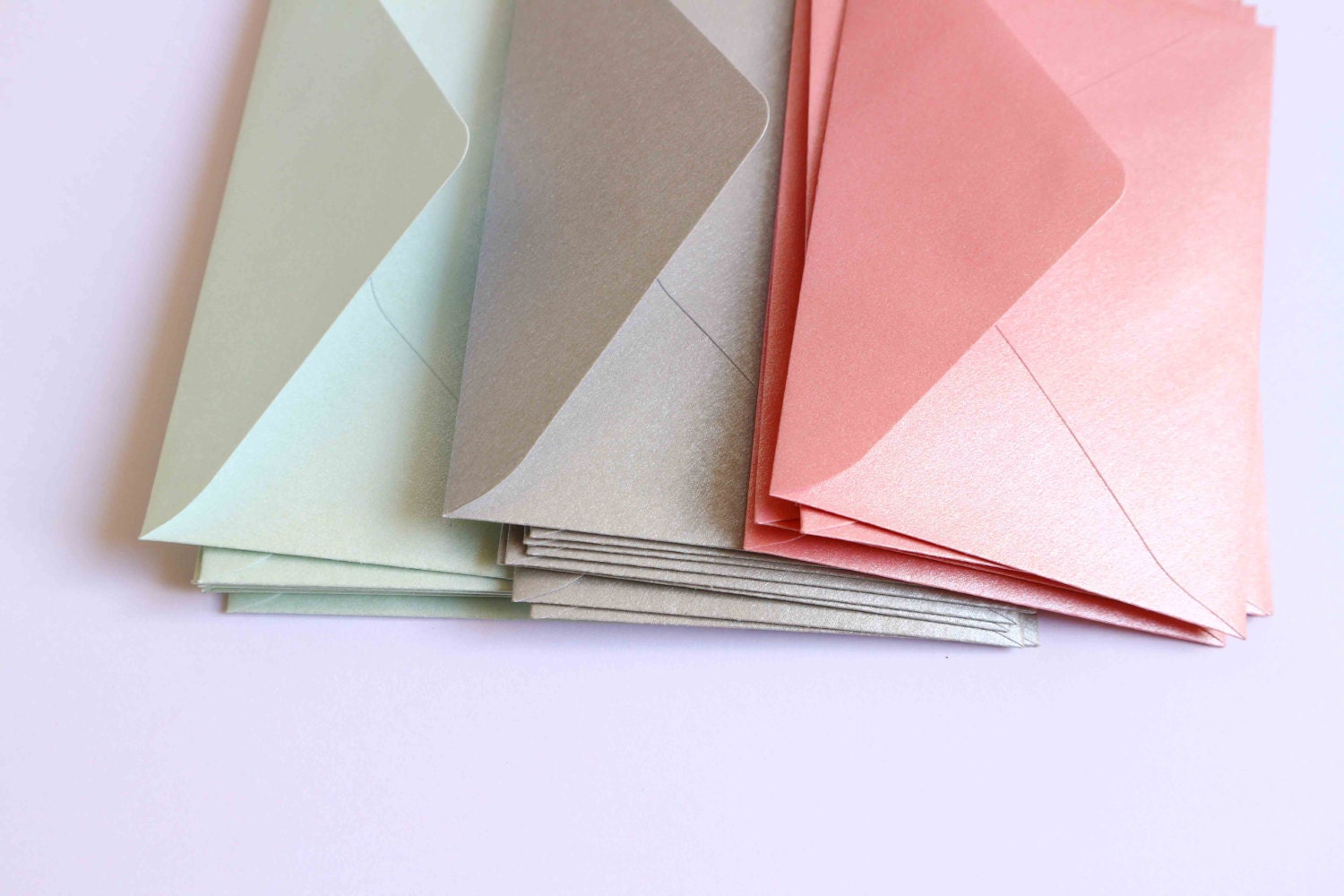 Set of 20 Mini Metallic Envelopes Shimmer Envelopes Glossy Etsy