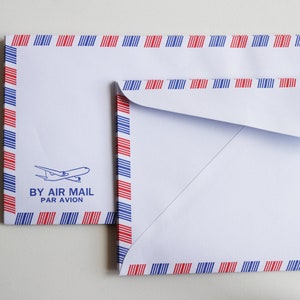 Conjunto de 20 sobres clásicos para correo aéreo, colección de sobres para correo aéreo, sobres sin usar de Par Avion