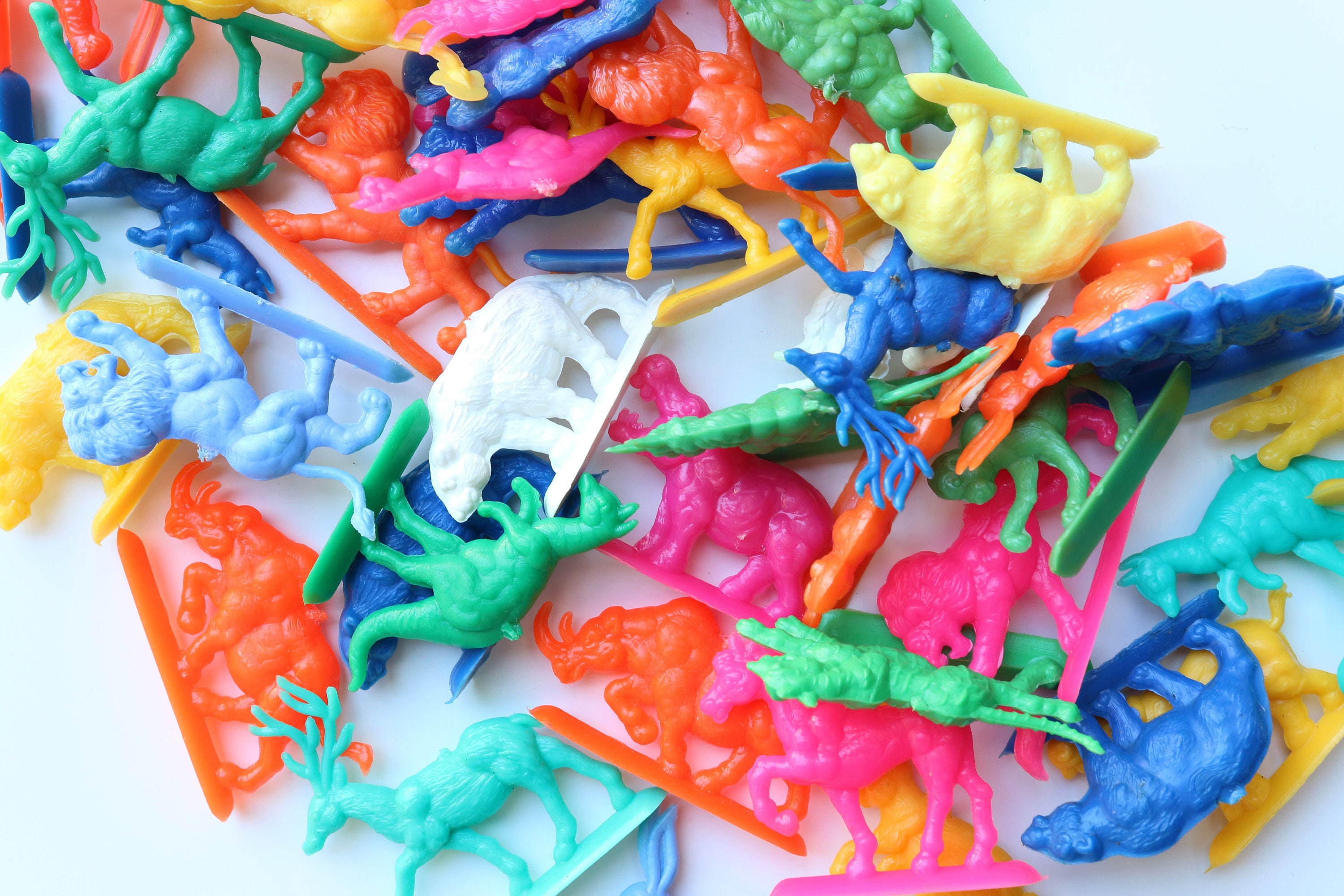 Plastic Toy Animals - Etsy