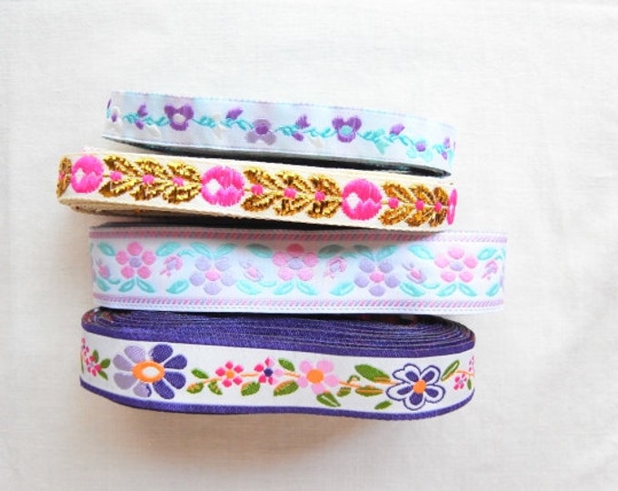 Trim Ribbon Fun Pack /embroidered Fabric Trim flower Trim Etsy
