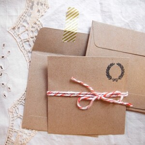 ECO Kraft Square Envelopes, Brown Paper Envelopes, Kraft Envelopes, Wedding Favors image 3