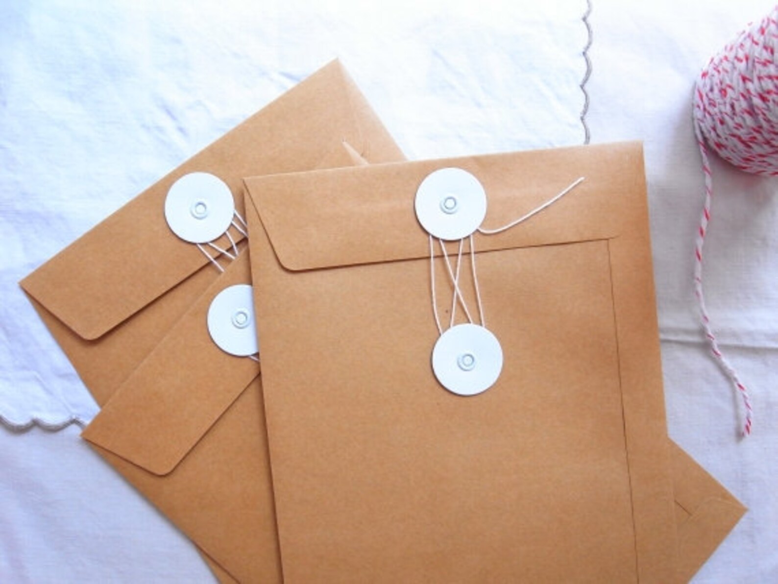 Brown Kraft String & Tie Envelope, String and Button Envelopes Etsy