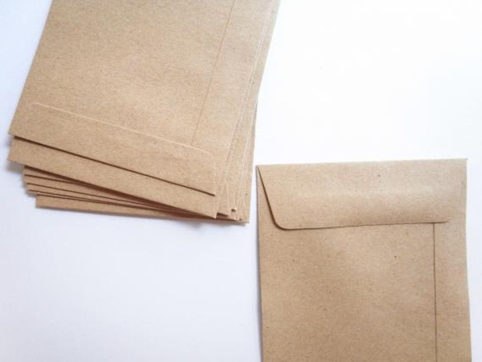 Set of 25 Natural Brown Kraft Flat Envelopes Kraft Envelopes Etsy