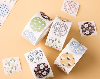 Flower Stickers, Floral Patterns Label, Sealing Stickers, Stickers For Boutiques Shop, Small Business Stickers