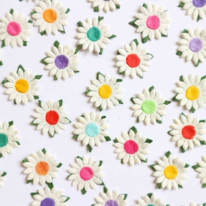 Mulberry Paper Flower Die Cuts: Scrapbooking Embellishments (100 pcs)