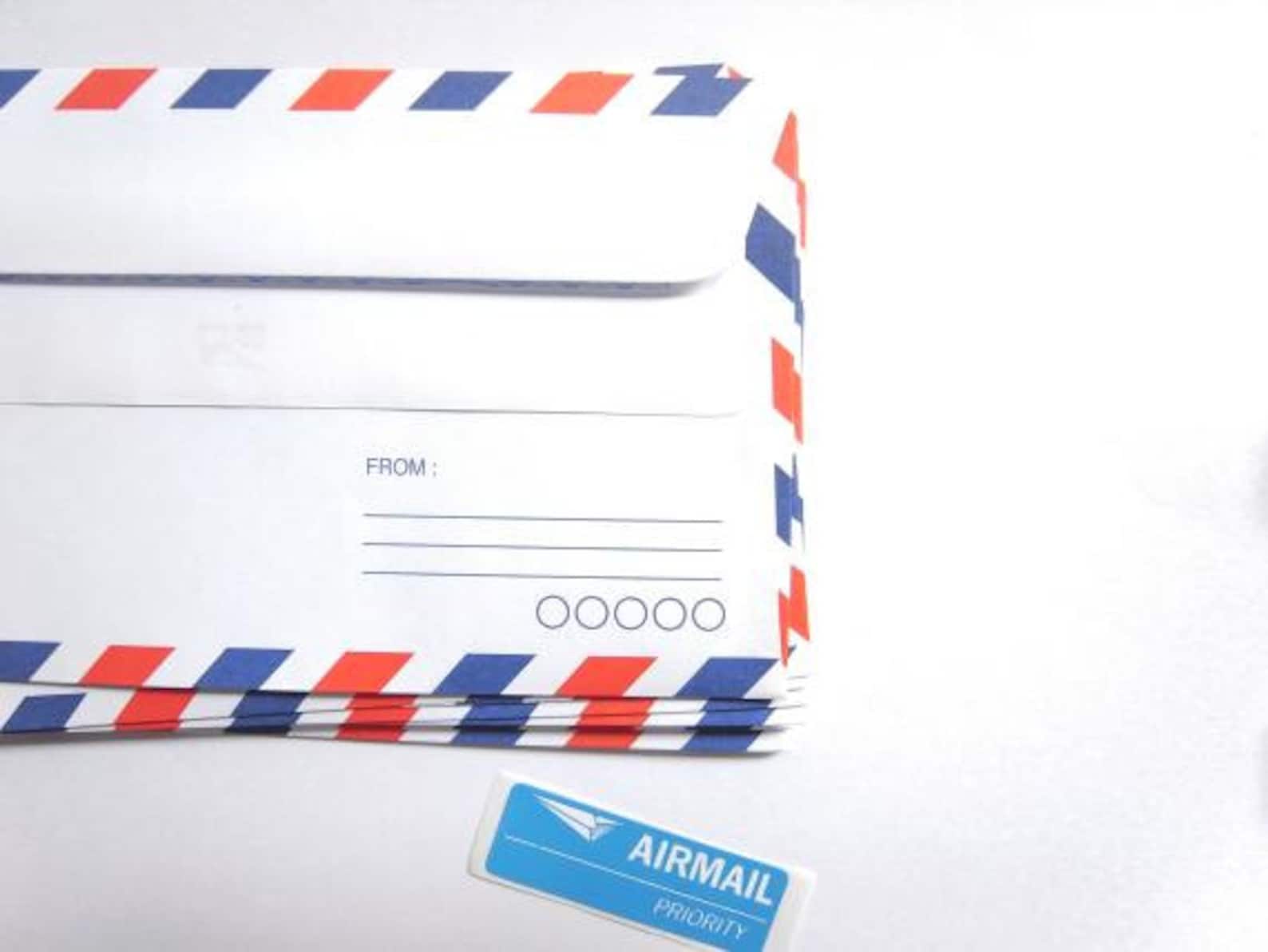 Set of 20 Air Mail Envelopes Par Avion Airmail Classic Air Etsy