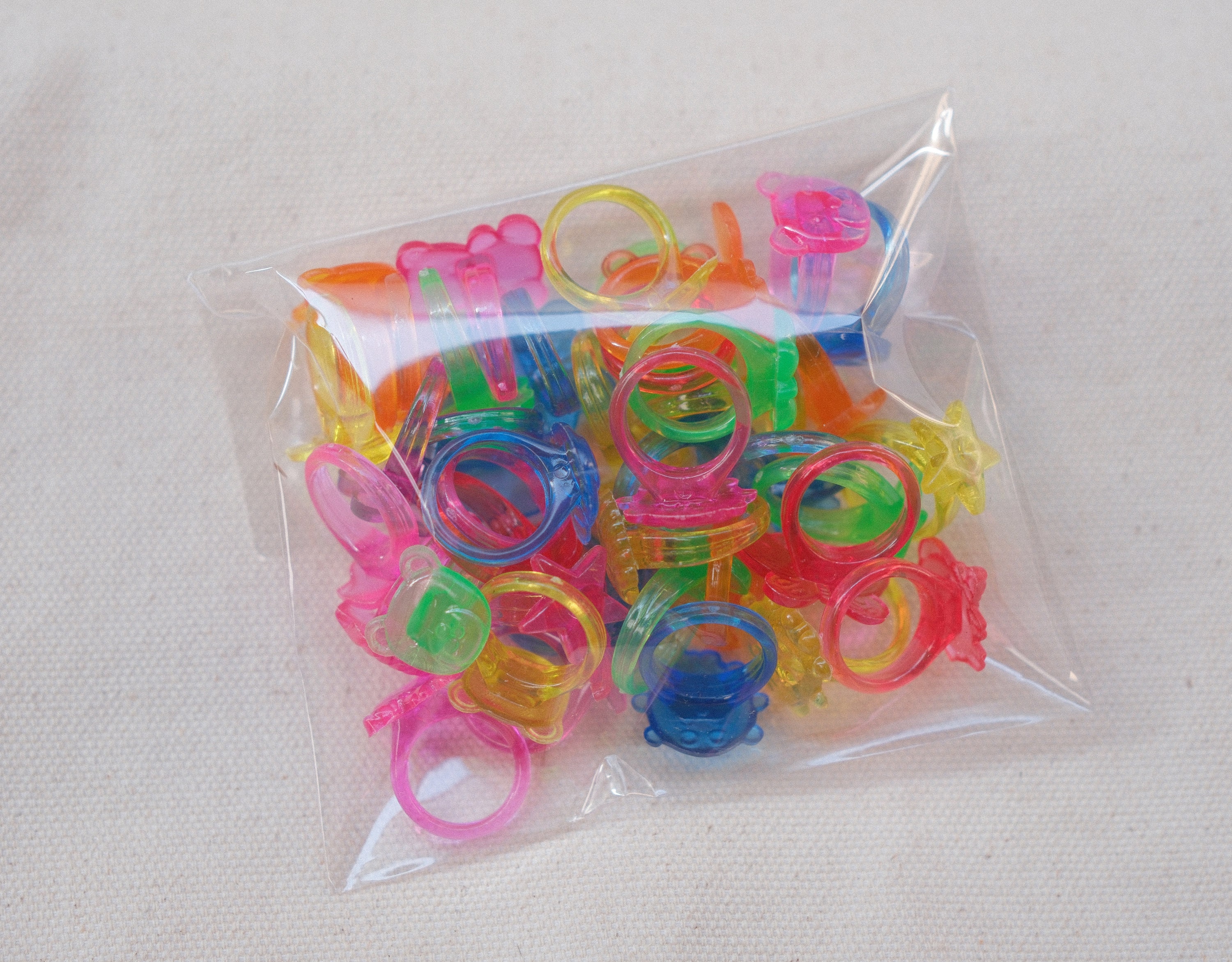 Kids Ring 36 Pack Girls' Birthstone Rings Adjustable Glass Stone